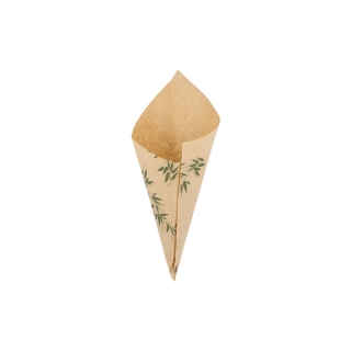 Cono di carta pergamina antigrasso Green lati cm 20x14 gr 70 