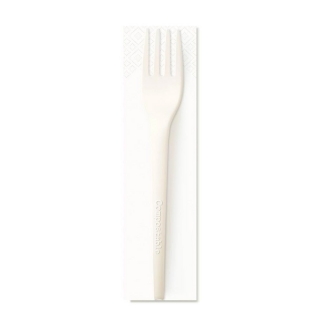 Set forchetta in CPLA cm 16,5 con tovagliolo cm 33x33 
