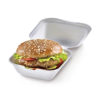 Box burger small con coperchio in polpa di cellulosa cm 13x13x6,8