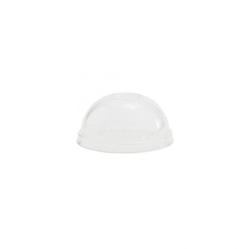 Coperchio dome in PLA trasparente per contenitore di cartoncino bio per zuppa 6/8/10 oz 