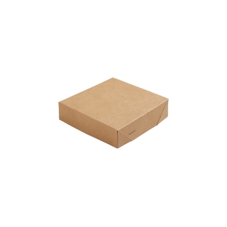 Coperchio in cartoncino avana lamianto in PLA cm 11,3x11,3x2,9 per scatola cm 11,3x11,3