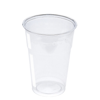 Bicchiere in Pet trasparente cc 400 tacca 300 