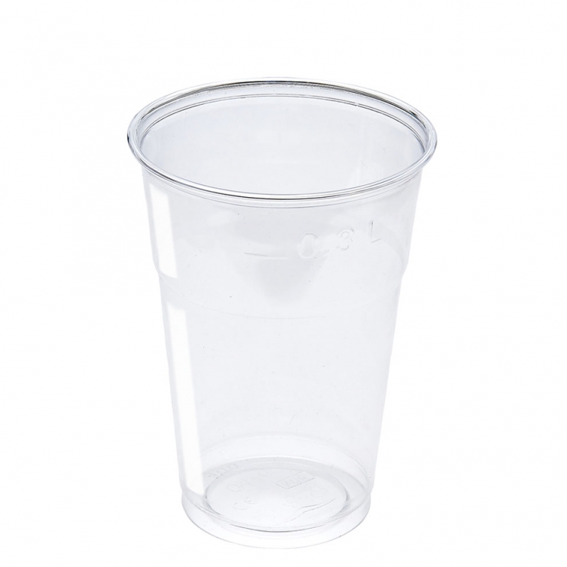 Bicchiere in Pet trasparente cc 400 tacca 300 