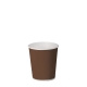 Bicchiere caffè brown in cartoncino politenato 4oz 100 ml 