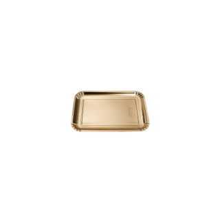 Vassoio rettangolare oro mis 1 cm 12x16 