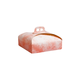 Scatola torta quadrata nuvola rosa cm 23x23 