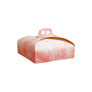 Scatola torta quadrata nuvola rosa cm 27x27 