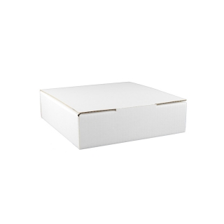 Scatola torta bianca in cartoncino ondulato cm 30x30x6  