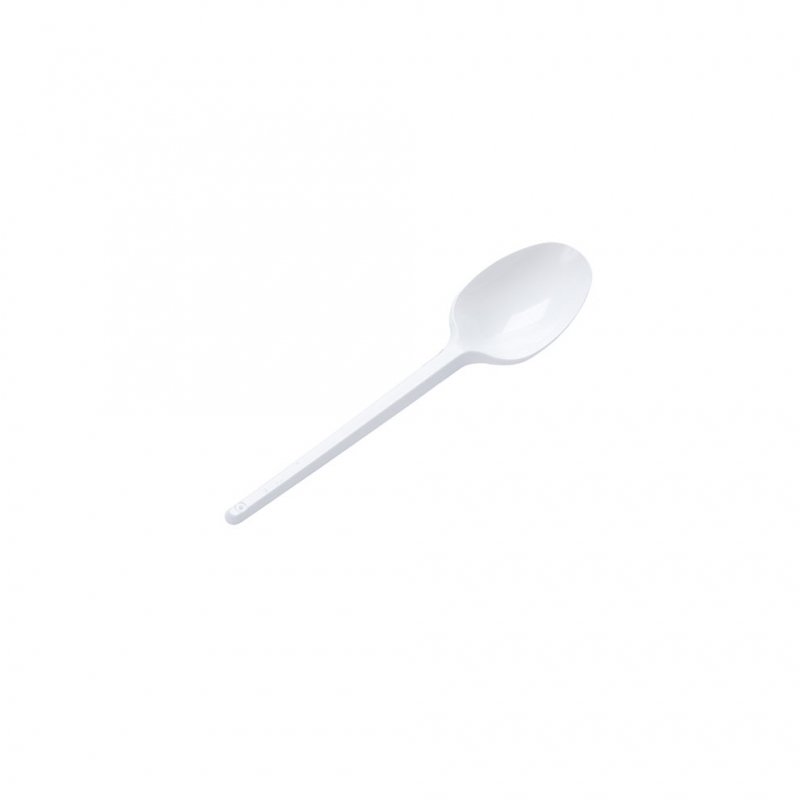 Cucchiaio bianco di plastica cm 16 - Confezione 100 Pezzi - Cucchia