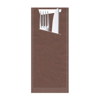 Busta porta posate carta paglia cacao Pocket 