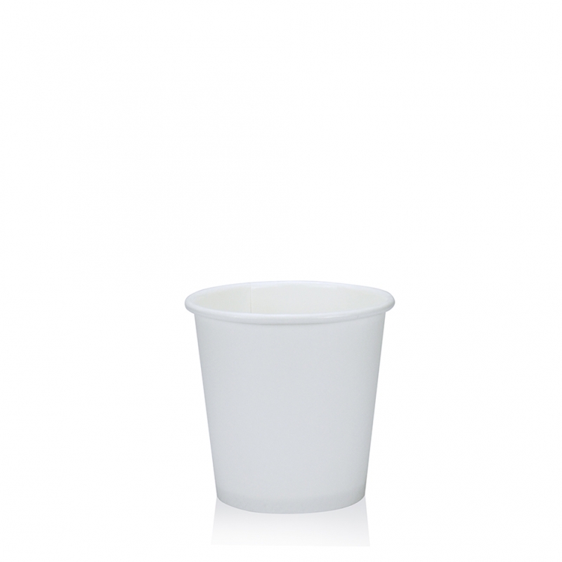Bicchiere caffè bianco in cartoncino politenato 4 oz 80 ml 