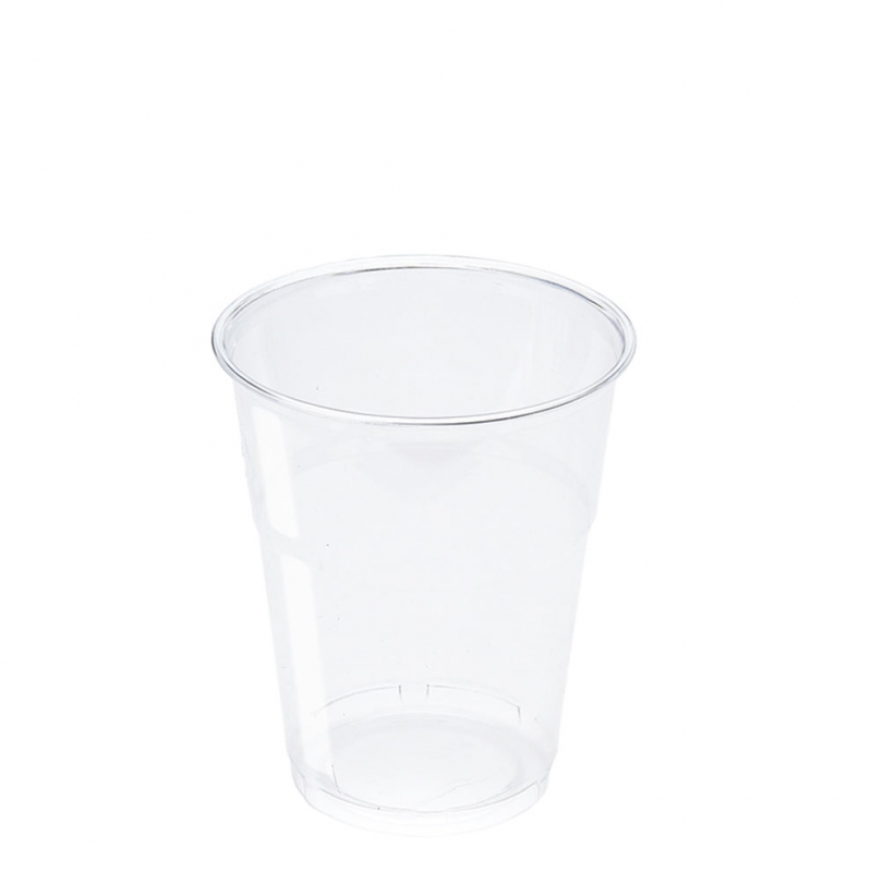 Bicchiere in Pet trasparente cc 300 tacca 250 