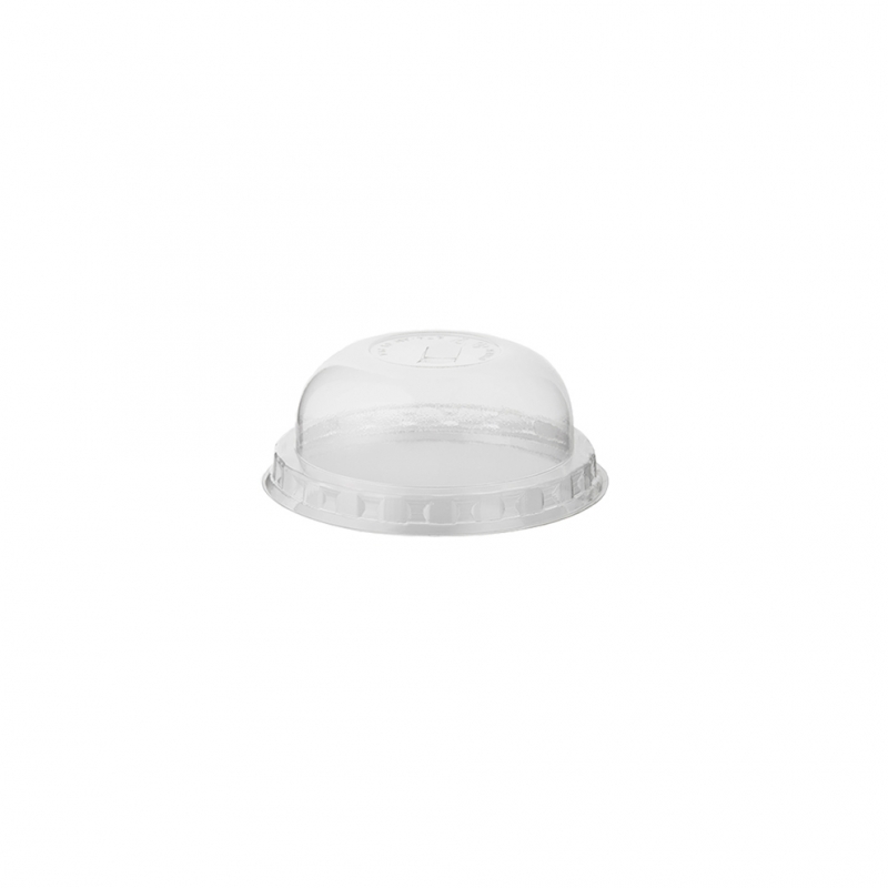 Coperchio dome con pretaglio cannucia per bicchiere in PLA Bio cc 250 