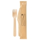 Set forchetta+coltello in legno cerato cm 16 
