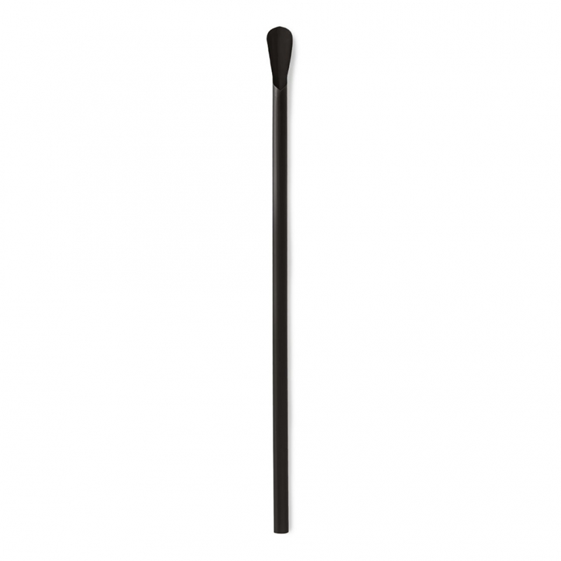 Cannuccia cucchiaio compostabile nero coprente diametro mm 0,6 altezza cm 21 